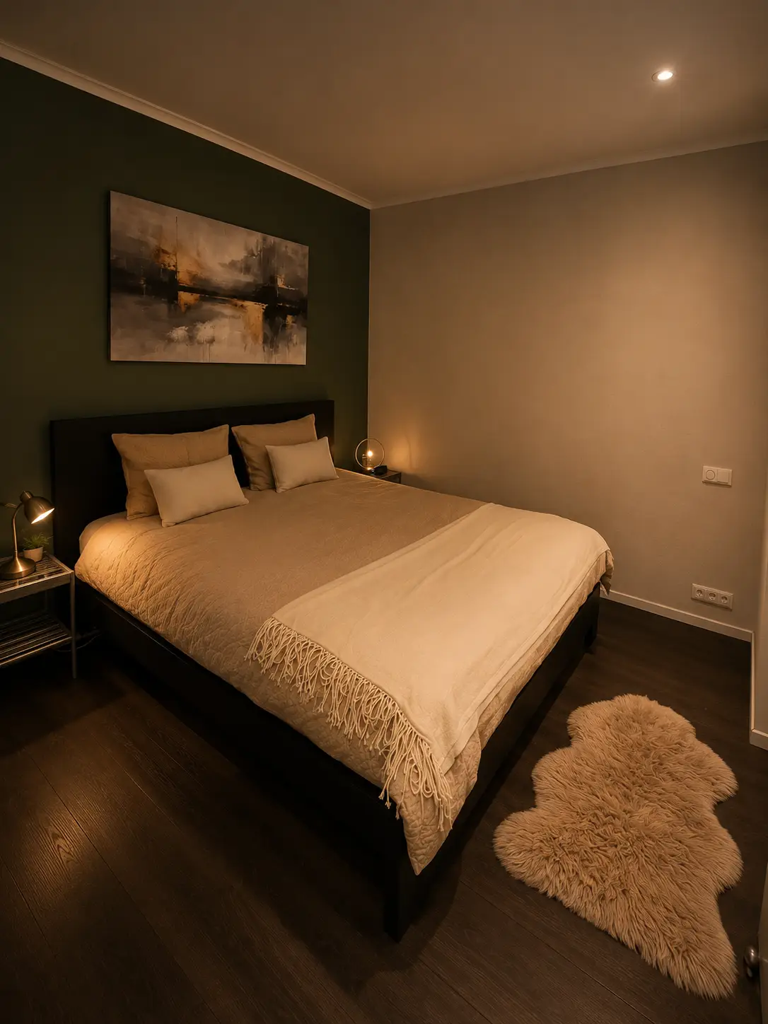 Sfeervolle slaapkamer van chalet La Vida